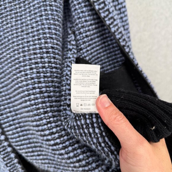 Krimson Klover Womens MVP3 Full Zip Sweater Size XS Blue Black Elbow Patch Wool - Picture 12 of 16